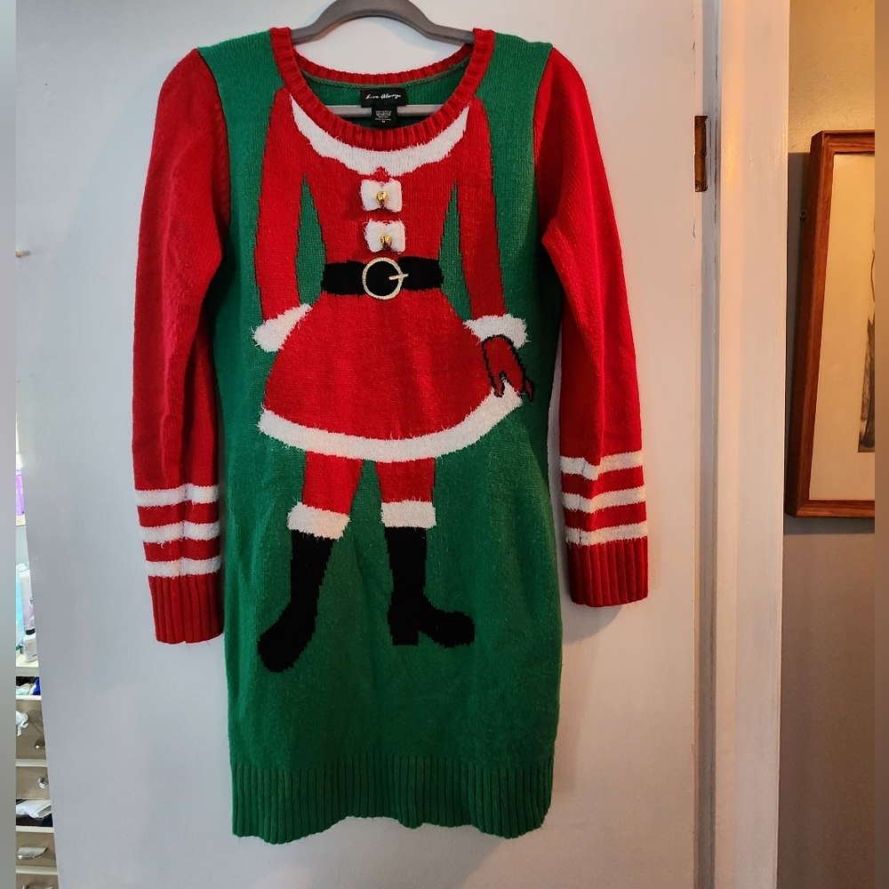 Mrs Claus ugly Christmas sweater long Medium